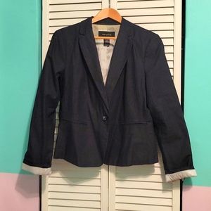 Ann Taylor Lightweight Dark Blue Blazer